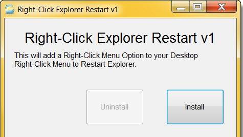 khởi động lại Windows Explorer