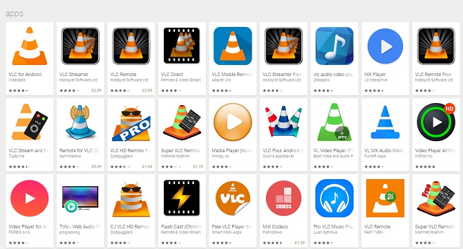 tìm kiếm VLC apps