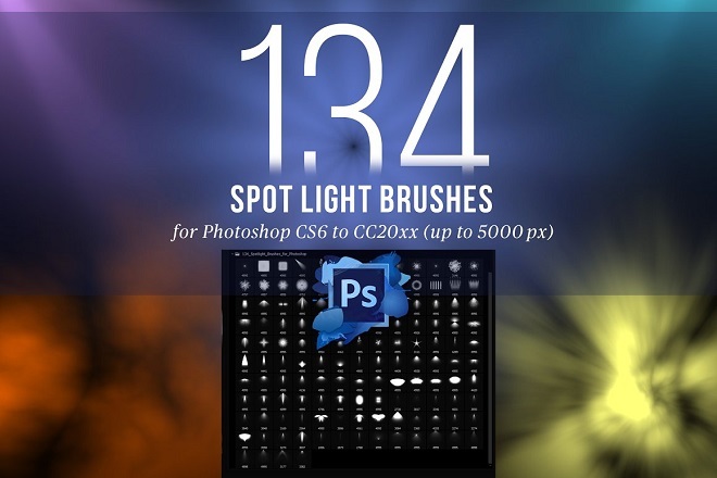 Tải xuống 134 Brushes Spotlight cho Photoshop