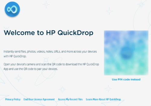 Chia sẻ tệp giữa Điện thoại thông minh và PC chạy Windows 10 bằng HP QuickDrop